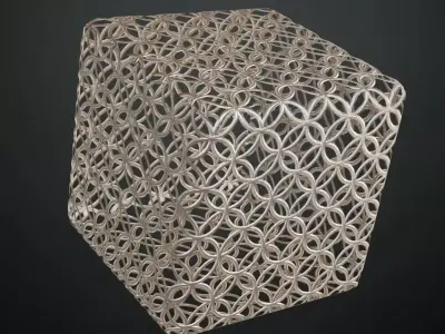 Silver Clean Metal Iron Guard Transparent PBR Seamless Texture