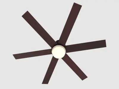 Savoy House Velocity 60 inch English Bronze Outdoor Ceiling Fan Low-poly 3D model