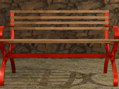 bench 3D model 7