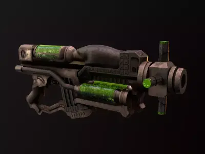 Sci-Fi Bio-Wep Remake Low-poly 3D model