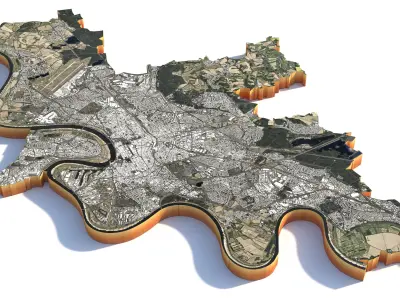 Dusseldorf City Germany 3D model