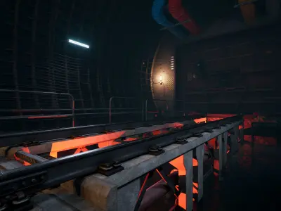 Modular Underground Tunnels for UE Low-poly 3D model