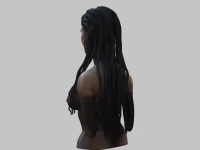 Female HR Giger Style Body Bust Low-poly 3D model