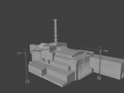 Chernobyl Nuclear Power Plant after disater 3D model 3D model