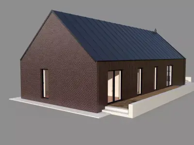 Modern Barn Style House 3D model