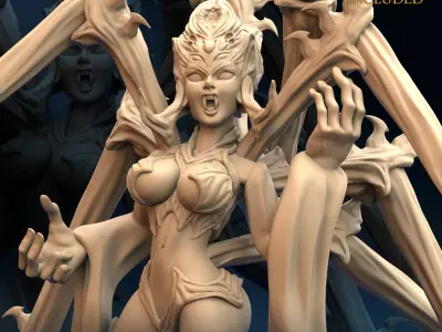 Spider Woman - Nightmare Stalker C Nude and Normal 3D print model