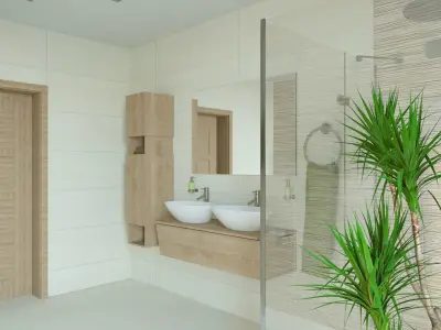 Bathroom 05 Low-poly 3D model