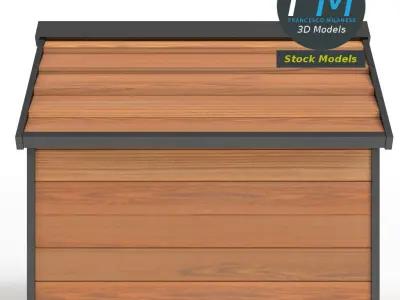 Doghouse wooden dog house 3D model