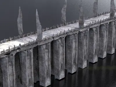 League of Legends Fantasy inspired Bridge low res 3D model