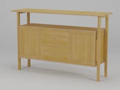 PROTO Cabinet 135x37x85 Low-poly 3D model
