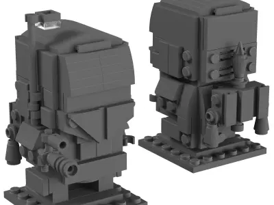 Lego Brickheadz - 41629 Boba Fett 3D model
