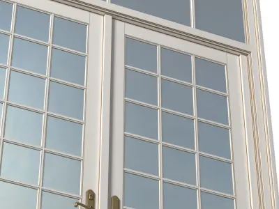 French Interior Doors Partition in classic style 3D model