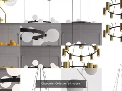 Chandelier Collection 3D Model Pack