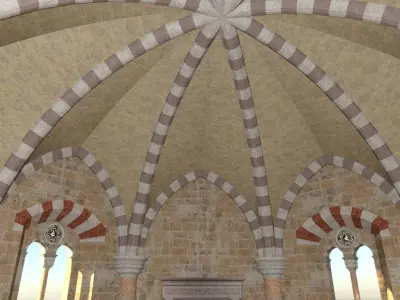 Romanesque Castle Tower Room 3D model