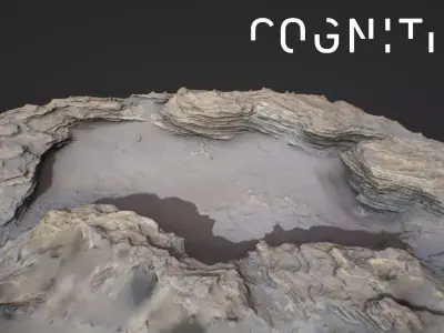 Iceland Tidal rocks 3D model