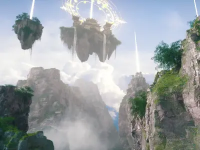 Castle in the Sky castlemountains canyon terrain Mountain pala 3D model