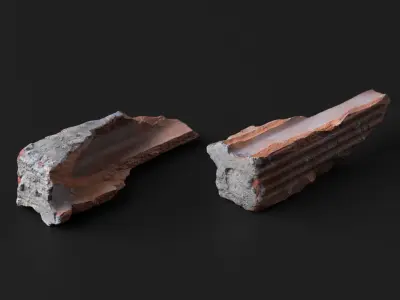 Debris - 3D Scans Low-poly 3D model