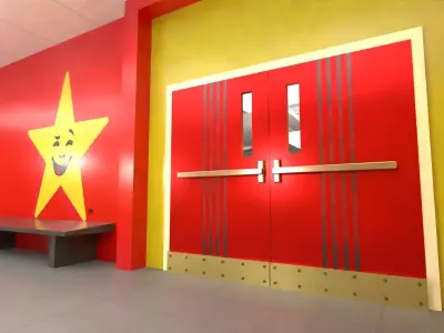 Locker Room Environment - Lowpoly Low-poly 3D model