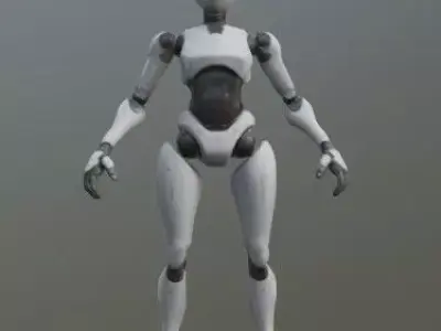 Female robot 3D model purchase