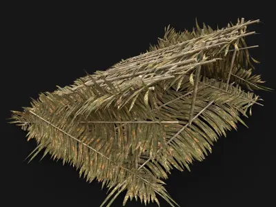 TRIBAL JUNGLE PRIMAL SHELTER HUT HOUSE LEAF TREE SURVIVAL AAA Low-poly 3D model