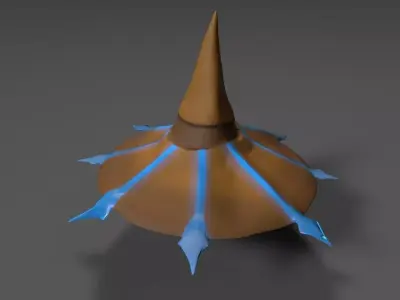 Simple Wizard Hat Free low-poly 3D model