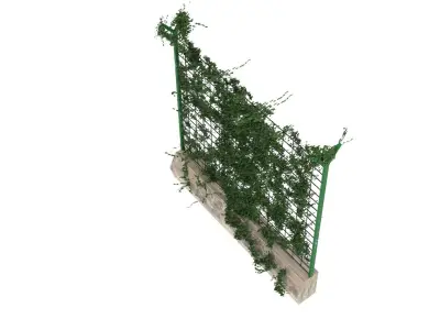 Moss Wire Chain Link Fence 3D model