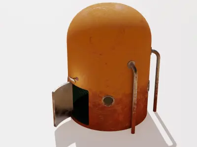 Mars module Low-poly 3D model