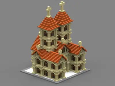 House Voxel - 27 Low-poly 3D model