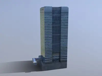 London Buiding Barclays 20ChurchillPlace Low-poly 3D model