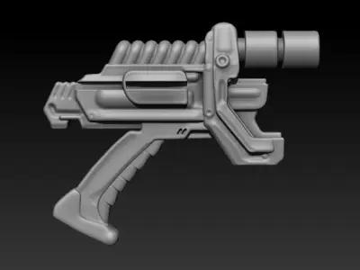 Small Sci-Fi Blaster 3D print model
