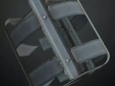 Stylized Metal Gate PBR Seamless Texture