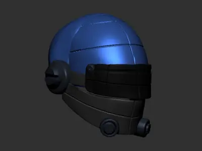 High quality scifi helmet high poly sculpt 3d printable ver 2 3D model
