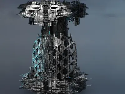 Eldritch tower Ruin  3D model