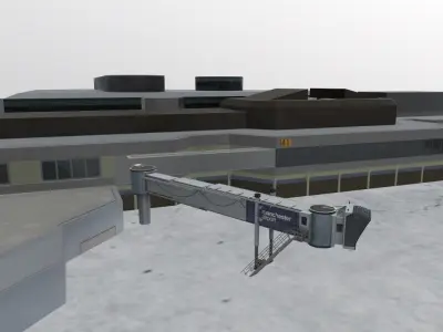 EGCC Terminal 3 Low-poly 3D model