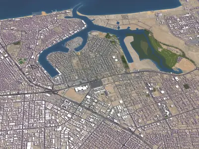 Ajman - City 3D Model Low-poly 3D model