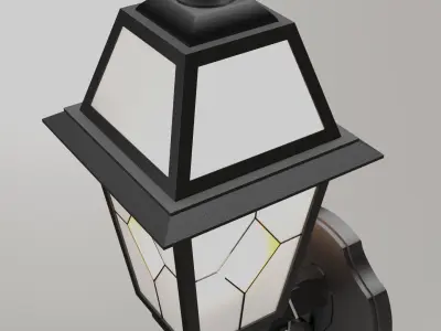 Street lamp Low-poly 3D model