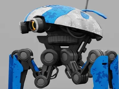 SPY ROBOT  CELL  Rigged Character 3D model