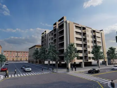 Classic stone facade-Building Classic Facade Element  3D model