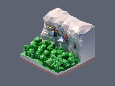 land 96A Low-poly 3D model