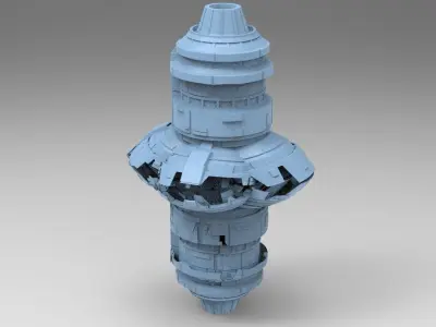 Moon base Power relay Tower 6 3D model