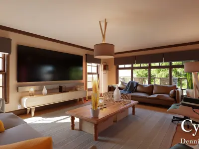 Modular Classic Style American House 17 Low-poly 3D model