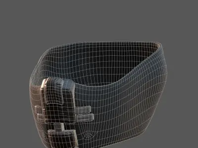 Gas mask helmet 3d model scifi Low-poly  Low-poly 3D model 162