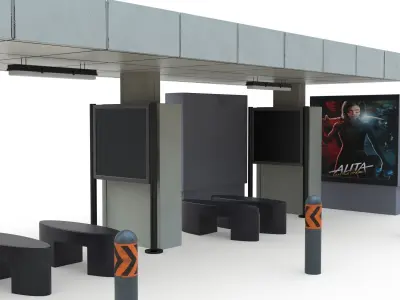 Bus Stop 09 3D model