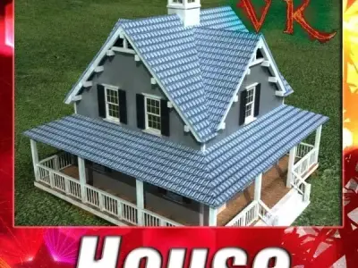 House Vray Scanline 3D model