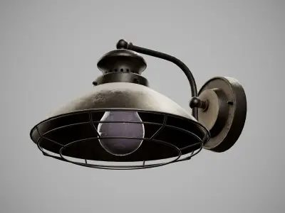 Outdoor Lamp Low-poly 3D model