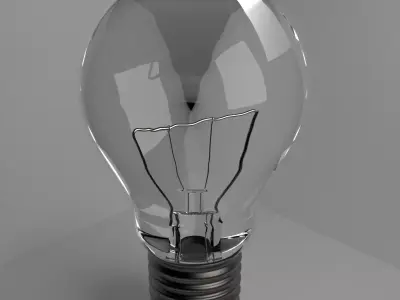realistic lamp light bulb 3D model