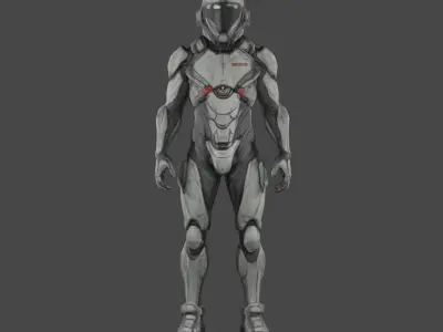 Pilot suit 3D model