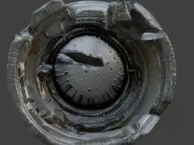 Urban Fallen Column 3D Model Low-poly 3D model