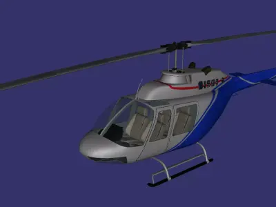 Bell 206 Jet Ranger Free low-poly 3D model