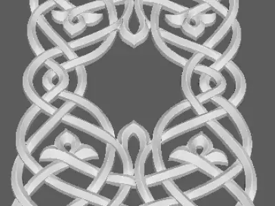 Central decor ornament for furniture 3D model 1104